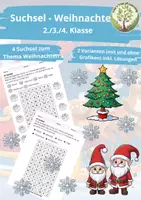 Vorschau - Arbeitsblätter - Suchsel - Weihnachten (2.-4.Klasse) - Deckblatt