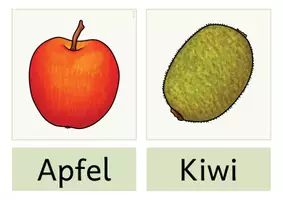 Vorschau - Präsentationen/Tafelbilder - Zuordnungskarten Obst und Gemüse - Seite 1