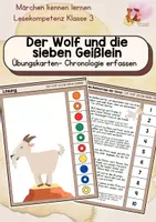 Vorschau - Anderer Materialtyp - Der Wolf und die sieben Geißlein - Übungskarten - Deckblatt
