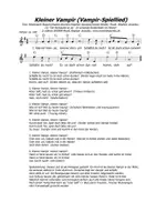 Vorschau - Anderer Materialtyp - LIED Kleiner Vampir (Vampir-Spiellied) - Seite 1
