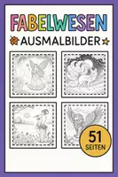 Vorschau - Mal- und Bastelvorlagen - Fabelwesen Ausmalbilder (51 Malvorlagen) inkl. Stundenentwurf (PDF) - Deckblatt