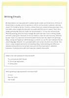 Vorschau - Arbeitsblätter - Writing Emails 10 - Deckblatt