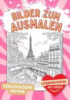 Vorschau - Arbeitsblätter - Ausmalbild Französisch Frankreich Ausmalbilder Kunst ausmalen - Deckblatt
