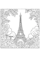Vorschau - Arbeitsblätter - Ausmalbild Französisch Frankreich Ausmalbilder Kunst - Seite 3