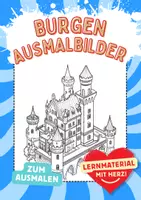 Vorschau - Arbeitsblätter - Burgen Kunst Ausmalbild Burg Ausmalbilder ausmalen Mittelalter - Deckblatt