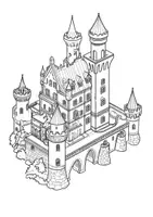Vorschau - Arbeitsblätter - Burgen Kunst Ausmalbild Burg Ausmalbilder ausmalen Mittelalter - Seite 2