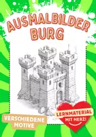 Vorschau - Arbeitsblätter - Ausmalbild Burg Kunst Burgen Mittelalter Ausmalbilder ausmalen - Deckblatt