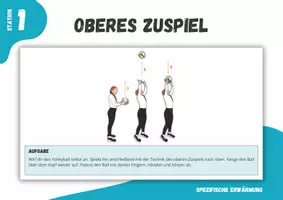 Vorschau - Arbeitsblätter - Volleyball⎮Spezifische Erwärmung für das obere Zuspiel - Seite 1