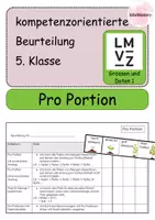 Vorschau - Test - kompetenzorientierte Beurteilung LMVZ 5. Klasse Pro Portion- Kriterienraster - Deckblatt