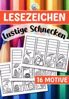 Vorschau - Mal- und Bastelvorlagen - Lesezeichen - Lustige Schnecken - Deckblatt