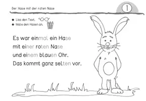 Vorschau - Arbeitsblätter - Der Hase mit der roten Nase | Schreibaufgaben Klasse 1 - Seite 3