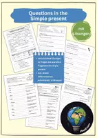 Vorschau - Arbeitsblätter - Questions in the Simple present (Fragen im Simple present) - Deckblatt