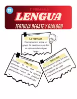 Vista previa - Hojas de trabajo - 3P LENGUA T11 Tertulia, debate y diálogo - Portada
