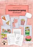 Vorschau - Arbeitsblätter - Lesespaziergang Übernachtungsparty (5-fach differenziert) #edukilights22 - Deckblatt