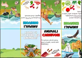 anteprima - Flashcard - LIBRO DIY - Cosa mangiano gli animali? - Pagina 1