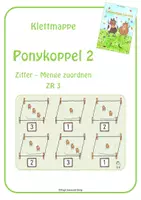Vorschau - Fördermaterial/Inklusion - Klettmappe "Ponykoppel 2" - Menge/Ziffer ZR 3 - Deckblatt