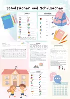 Vorschau - Arbeitsblätter - Schule (DaZ/DaF) - Schulsachen und Schulfächer - Deckblatt