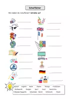 Vorschau - Arbeitsblätter - Schule (DaZ/DaF) - Schulsachen und Schulfächer - Seite 1