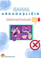 Vorschau - Arbeitsblätter - Sanal Arkadaşlığın Olumsuz Yönleri - Deckblatt