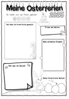 Vorschau - Arbeitsblätter - Schreibanlass: Osterferien 2025 Portfolio - Seite 1