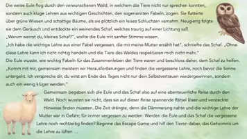 Vorschau - Stundenentwürfe - Escape Game: Fabeln (Grundwissen, Textverstehen) - Seite 1