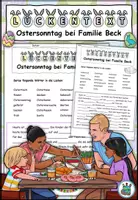 Vorschau - Arbeitsblätter - Lückentext "Ostersonntag bei Familie Beck" DaZ / Deutsch - Deckblatt