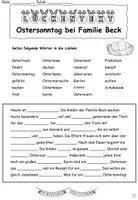 Vorschau - Arbeitsblätter - Lückentext "Ostersonntag bei Familie Beck" DaZ / Deutsch - Seite 2
