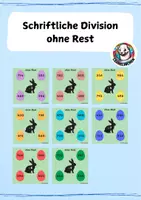 Vorschau - Fördermaterial/Inklusion - Materialpaket Schriftliche Division mit und ohne Rest (Ostern) - Deckblatt