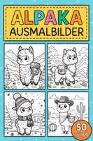 Vorschau - Mal- und Bastelvorlagen - Alpaka Ausmalbilder (50 Malvorlagen) inkl. Stundenentwurf (PDF) - Deckblatt