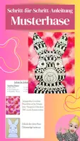 Vorschau - Mal- und Bastelvorlagen - Schritt-für-Schritt-Anleitung - Musterhase (Kunstprojekt) - Osterhase - Deckblatt