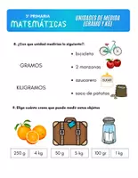 Vista previa - Hojas de trabajo - 3P MATEMATICAS T10 UNIDADES DE MEDIDA (CAPACIDAD Y MASA) - página 3