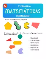 Vista previa - Hojas de trabajo - 3P MATEMATICAS T12 FIGURAS GEOMETRICAS PLANAS - Portada