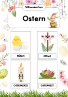 Vorschau - Poster - Bild- und Wortkarten Ostern | Silbenkarten Ostern - Deckblatt