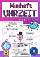 Vorschau - Arbeitsblätter - Uhrzeiten / Die Uhr / Zeit & Zeitspannen - Miniheft - Deckblatt