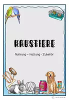 Vorschau - Poster - Lerntheke Haustiere Wissenskartei - Seite 2