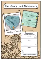 Vorschau - Arbeitsblätter - Haupt und Nebensatz - Mein Merkfächer - Deckblatt