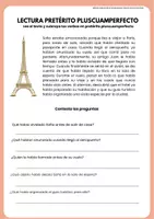 Vista previa - Hojas de trabajo - Pretérito Pluscuamperfecto Ejercicio de Lectura - página 2