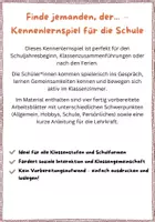 Vorschau - Arbeitsblätter - Kennenlernspiel - Finde jemanden, der oder die... - Seite 2