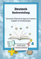Vorschau - Arbeitsblätter - Flipbook für die Buchvorstellung - Deckblatt