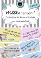 Vorschau - Bildkarten - Willkommensgruß "Neues Schuljahr" - Back to School - FREEBIE - Deckblatt