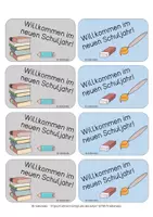 Vorschau - Bildkarten - Willkommensgruß "Neues Schuljahr" - Back to School - FREEBIE - Seite 2