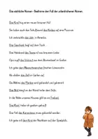 Vorschau - Arbeitsblätter - sächliche Nomen - 4 Fälle - Deckblatt