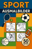 Vorschau - Mal- und Bastelvorlagen - Sport Ausmalbilder (50 Malvorlagen) inkl. Stundenentwurf (PDF) - Deckblatt