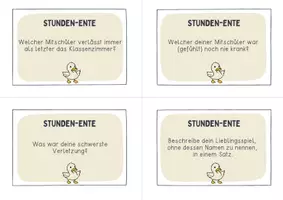 Vorschau - Anderer Materialtyp - Stunden-Ente (Plauderkarten) für Klassenrat / Ethik / ... - Seite 2