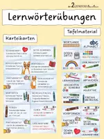 Vorschau - Fördermaterial/Inklusion - Karteikarten: Lernwörterübungen - Deckblatt
