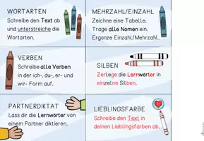 Vorschau - Fördermaterial/Inklusion - Karteikarten: Lernwörterübungen - Seite 3