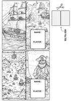Vorschau - Arbeitsblätter - Lesezeichen Piratenschatz Buchzeichen Piraten Schatzkarte Kunst basteln Ausmalbild - Seite 2
