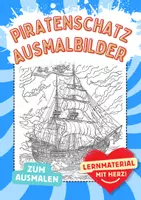 Vorschau - Arbeitsblätter - Ausmalbilder Piratenschiff - Deckblatt