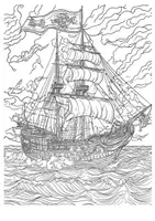 Vorschau - Arbeitsblätter - Ausmalbilder Piratenschiff - Seite 2