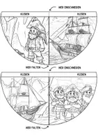 Vorschau - Arbeitsblätter - Piratenschiff Lesezeichen Leseecke ausmalen Kunst basteln Piraten Ausmalbilder - Seite 2